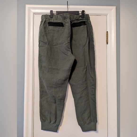 Nordstrom Carlson Linen Jogger - Large - Green Beetle - Picture 6 of 6